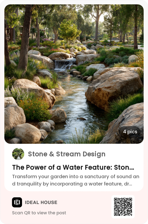 The Power of a Water Feature: Stone & Stream Garden Ideas 🏞️