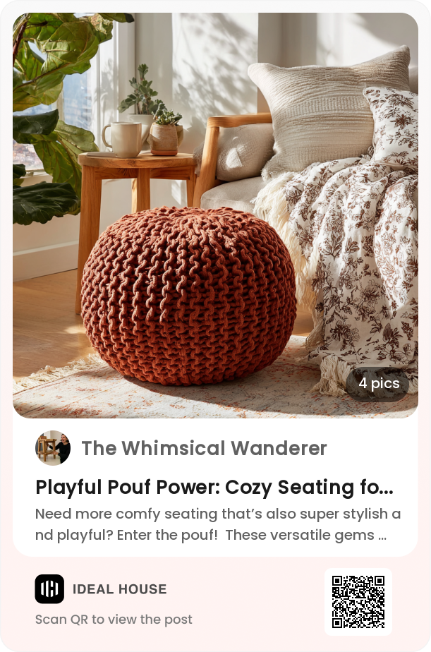 🧸 Playful Pouf Power: Cozy Seating for Extra Fun!