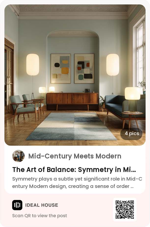 The Art of Balance: Symmetry in Mid-Century Modern Spaces ⚖️