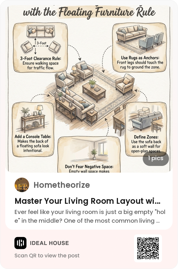 Master Your Living Room Layout with the Floating Furniture Rule
